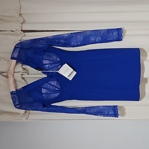 La Perla,  cocktail tunic , shirt or mini dress in Cobalt blue,size 0 petit. TAG